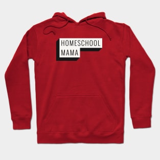 Homeschool Mama 3D Block Black and White Hoodie